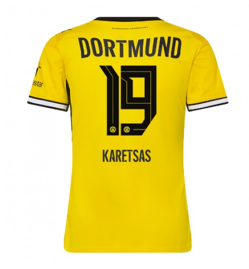 Borussia Dortmund Konstantinos Karetsas #19 Kotipaita Naisten 2026-27 Lyhythihainen Borussia Dortmund Konstantinos Karetsas #19 Kotipaita Naisten 2026-27 Lyhythihainen